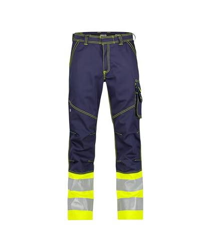 DASSY® Phoenix Warnschutzhose - Größe 54 - DUNKELBLAU/NEONGELB von Dassy