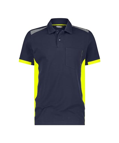 DASSY® Veracruz Poloshirt - Größe XL - NACHTBLAU/NEONGELB von Dassy