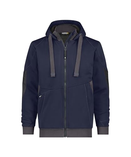 DASSY® Pulse Sweatshirt-Jacke - Größe XL - NACHTBLAU/ANTHRAZITGRAU von Dassy