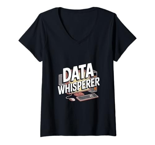 Damen Data Whisperer Lustiger Datenanalyst für Datentechnik T-Shirt mit V-Ausschnitt Damen Data Whisperer Lustiger Datenanalyst für Datentechnik T-Shirt mit V-Ausschnitt von Data Analyst Designs