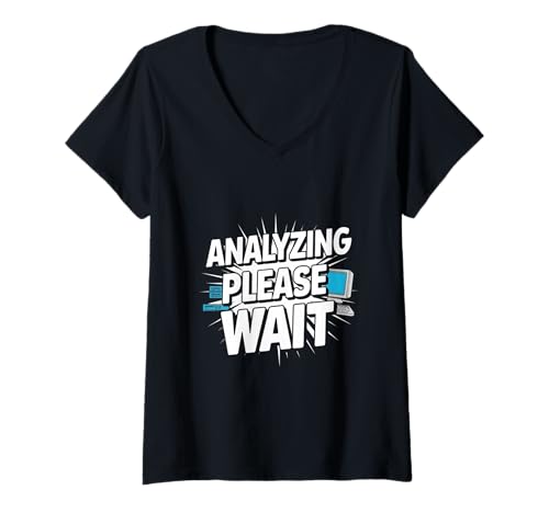 Damen Datenanalyse Datentechnik Lustiger Datenanalyst T-Shirt mit V-Ausschnitt Damen Datenanalyse Datentechnik Lustiger Datenanalyst T-Shirt mit V-Ausschnitt von Data Analyst Designs