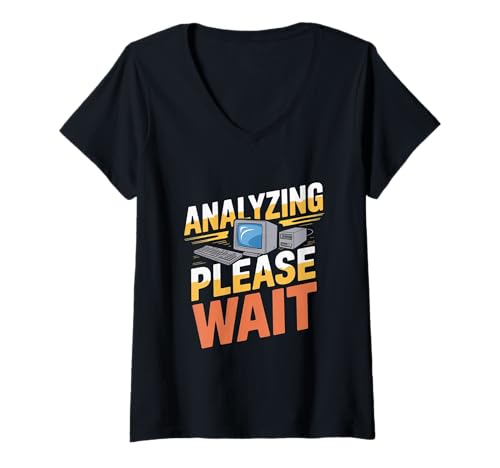 Damen Datenanalyse Datentechnik Lustiger Datenanalyst T-Shirt mit V-Ausschnitt Damen Datenanalyse Datentechnik Lustiger Datenanalyst T-Shirt mit V-Ausschnitt von Data Analyst Designs