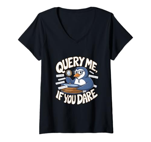 Damen Abfrage Me Data Engineer Data Analyst Scientist Engineering T-Shirt mit V-Ausschnitt von Data Engineer Computer Scientist Data Analyst