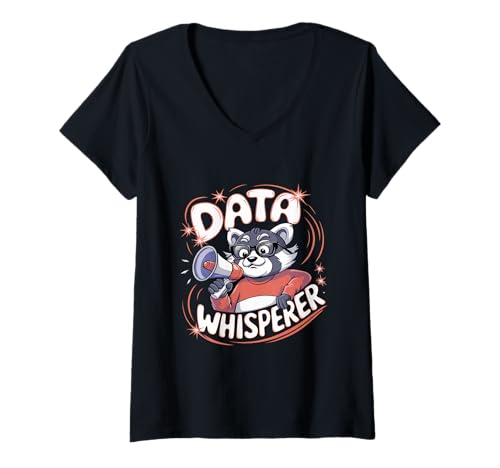 Damen Data Whisperer Data Engineer Data Analyst Engineering T-Shirt mit V-Ausschnitt von Data Engineer Computer Scientist Data Analyst