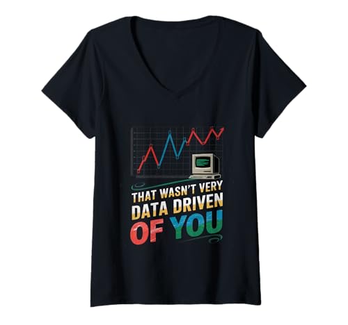 Damen Datenorientiert Von Ihnen Dateningenieur Data Analyst T-Shirt mit V-Ausschnitt von Data Engineer Computer Scientist Data Analyst