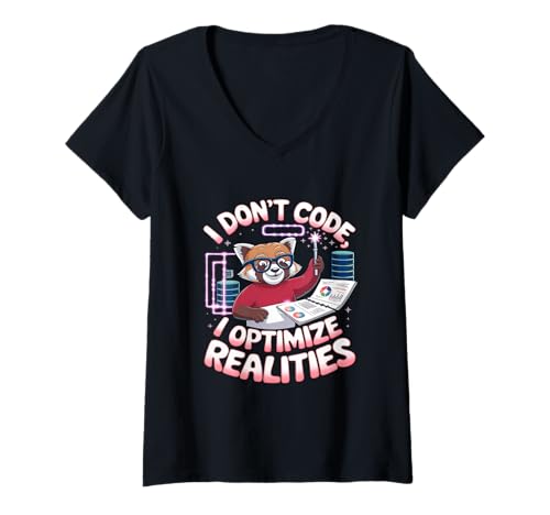 Damen Ich Codiere Keine Dateningenieurdatenanalysten Science T-Shirt mit V-Ausschnitt Damen Ich Codiere Keine Dateningenieurdatenanalysten Science T-Shirt mit V-Ausschnitt von Data Engineer Computer Scientist Data Analyst