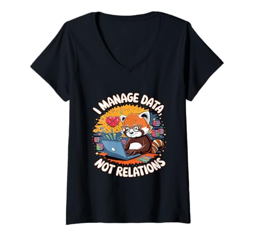 Damen Ich Verwalte Dateningenieurdatenanalysten Scientist T-Shirt mit V-Ausschnitt Damen Ich Verwalte Dateningenieurdatenanalysten Scientist T-Shirt mit V-Ausschnitt von Data Engineer Computer Scientist Data Analyst