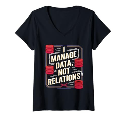 Damen Ich Verwalte Dateningenieurdatenanalysten Scientist T-Shirt mit V-Ausschnitt Damen Ich Verwalte Dateningenieurdatenanalysten Scientist T-Shirt mit V-Ausschnitt von Data Engineer Computer Scientist Data Analyst
