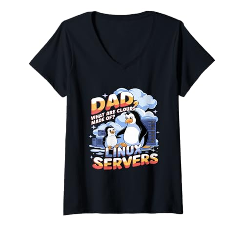 Damen Linux Server Data Engineer Data Analyst Science Engineering T-Shirt mit V-Ausschnitt von Data Engineer Computer Scientist Data Analyst