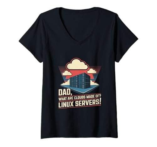 Damen Linux-Server-dateningenieur Datenanalyst Wissenschaft T-Shirt mit V-Ausschnitt von Data Engineer Computer Scientist Data Analyst