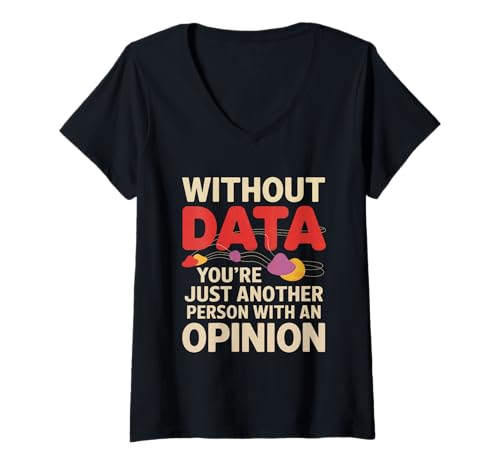 Damen Ohne Dateningenieur Datenanalyst Wissenschaftler Ingenieur T-Shirt mit V-Ausschnitt von Data Engineer Computer Scientist Data Analyst