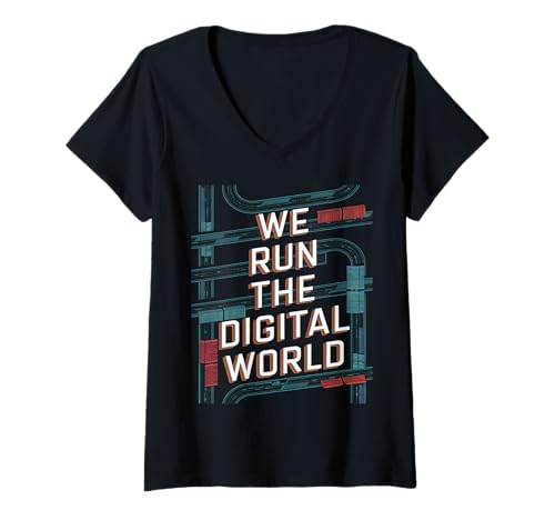 Damen Retro Data Engineer Data Analyst Scientist Engineering T-Shirt mit V-Ausschnitt Damen Retro Data Engineer Data Analyst Scientist Engineering T-Shirt mit V-Ausschnitt von Data Engineer Computer Scientist Data Analyst