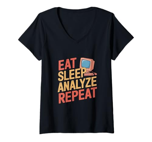 Damen Datenanalyse Datentechnik Lustiger Datenanalyst T-Shirt mit V-Ausschnitt Damen Datenanalyse Datentechnik Lustiger Datenanalyst T-Shirt mit V-Ausschnitt von Data Engineering Designs