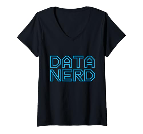 Damen Daten Nerd Geek Enthusiast Tech Liebhaber T-Shirt mit V-Ausschnitt Damen Daten Nerd Geek Enthusiast Tech Liebhaber T-Shirt mit V-Ausschnitt von Data Enthusiast Information Geek Computing