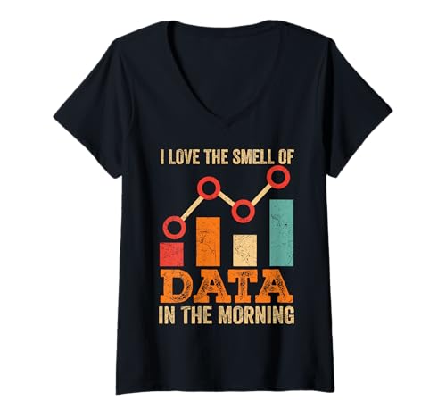 Damen Lustiges Daten-Analysten-Humor-Design T-Shirt mit V-Ausschnitt von Data Science and Analyst Humor Collection