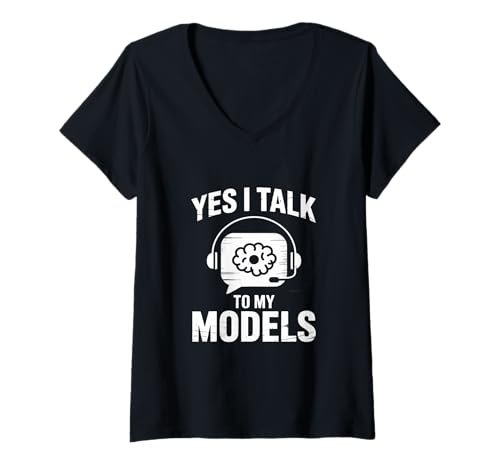 Damen Ja, ich spreche mit meinem Models-Datenwissenschaftler T-Shirt mit V-Ausschnitt Damen Ja, ich spreche mit meinem Models-Datenwissenschaftler T-Shirt mit V-Ausschnitt von Data Scientist Data-Driven Decision Making