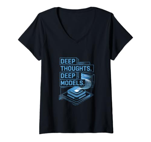 Damen Deep Thoughts Deep Models Datenwissenschaftler T-Shirt mit V-Ausschnitt Damen Deep Thoughts Deep Models Datenwissenschaftler T-Shirt mit V-Ausschnitt von Data Scientist Data Query & Analysis