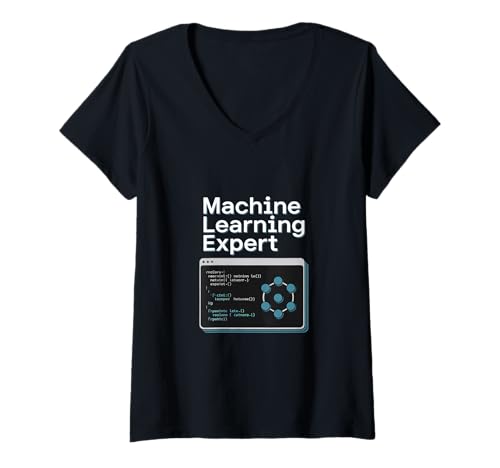 Damen Experte für maschinelles Lernen Data Scientist T-Shirt mit V-Ausschnitt Damen Experte für maschinelles Lernen Data Scientist T-Shirt mit V-Ausschnitt von Data Scientist Data Query & Analysis