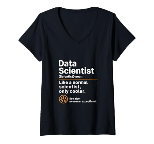 Damen Computerfreak, Datenwissenschaftler T-Shirt mit V-Ausschnitt Damen Computerfreak, Datenwissenschaftler T-Shirt mit V-Ausschnitt von Data Scientist Data Science Career