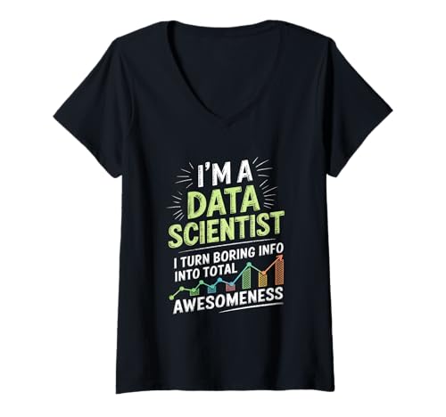 Damen Ich bin ein Datenwissenschaftler T-Shirt mit V-Ausschnitt Damen Ich bin ein Datenwissenschaftler T-Shirt mit V-Ausschnitt von Data Scientist Data Science Career