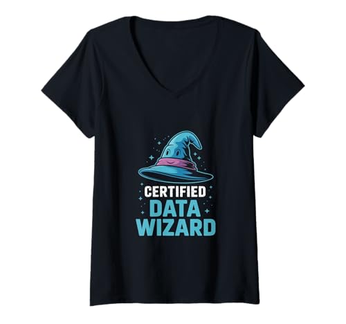 Damen Zertifizierter Datenassistent Data Scientist T-Shirt mit V-Ausschnitt Damen Zertifizierter Datenassistent Data Scientist T-Shirt mit V-Ausschnitt von Data Scientist Data Science Career