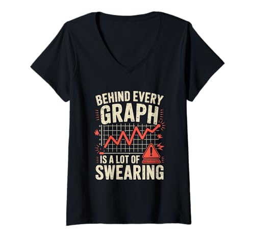 Damen Hinter jeder großartigen Grafik steckt eine Menge fluchender Datenwissenschaftler T-Shirt mit V-Ausschnitt Damen Hinter jeder großartigen Grafik steckt eine Menge fluchender Datenwissenschaftler T-Shirt mit V-Ausschnitt von Data Scientist Predictive Modeling