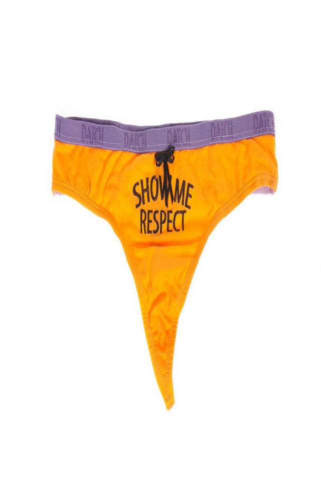 Datch Formstring Eleganter Damen-Tanga in Orange mit Spitze und Kontrastdetails von Datch