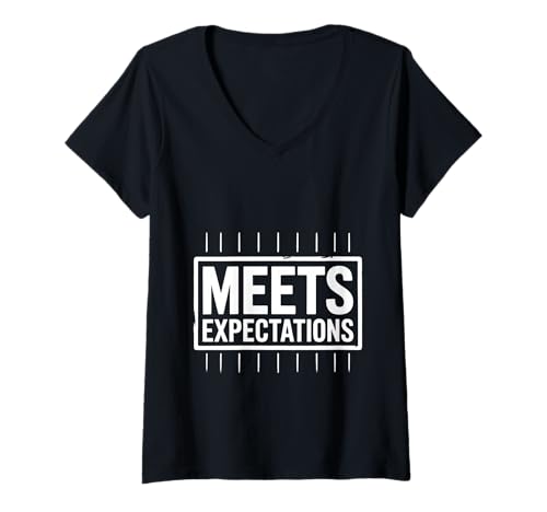 Damen Meets Expectations Dating -Sarkasmus subtiles Kompliment T-Shirt mit V-Ausschnitt Damen Meets Expectations Dating -Sarkasmus subtiles Kompliment T-Shirt mit V-Ausschnitt von Dating -Standards subtile Stimmung