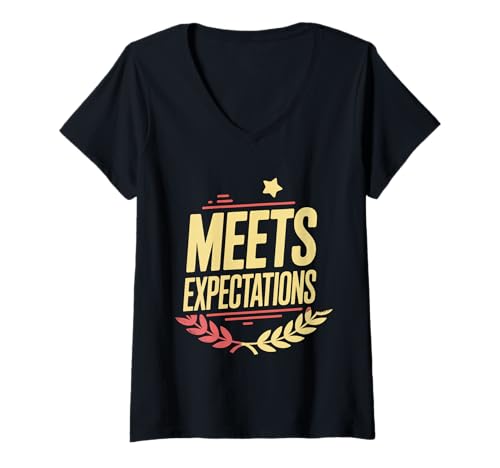 Damen Meets Expectations Dating -Sarkasmus subtiles Kompliment - T-Shirt mit V-Ausschnitt Damen Meets Expectations Dating -Sarkasmus subtiles Kompliment - T-Shirt mit V-Ausschnitt von Dating -Standards subtile Stimmung