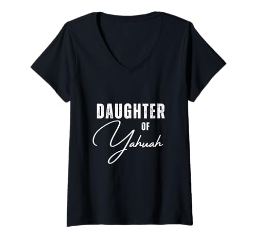 Damen Tochter von Yahuah jüdisch T-Shirt mit V-Ausschnitt von Daughter Yahuah Design