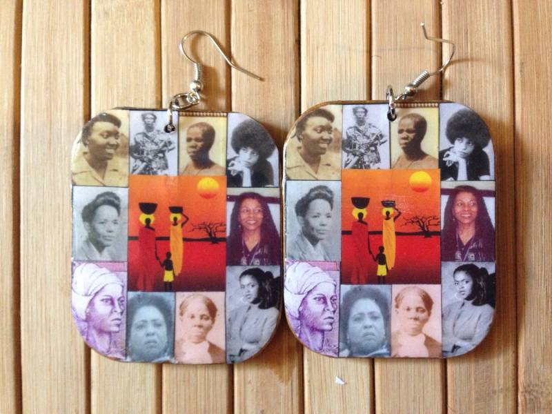 Black Power Collage Ohrringe Iii von DaughterOfTheFates