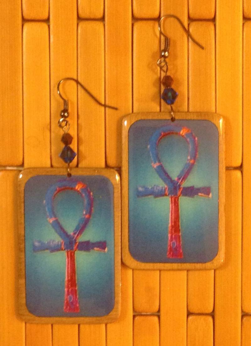 Blaue Anch Ohrringe Klein 32mm von DaughterOfTheFates