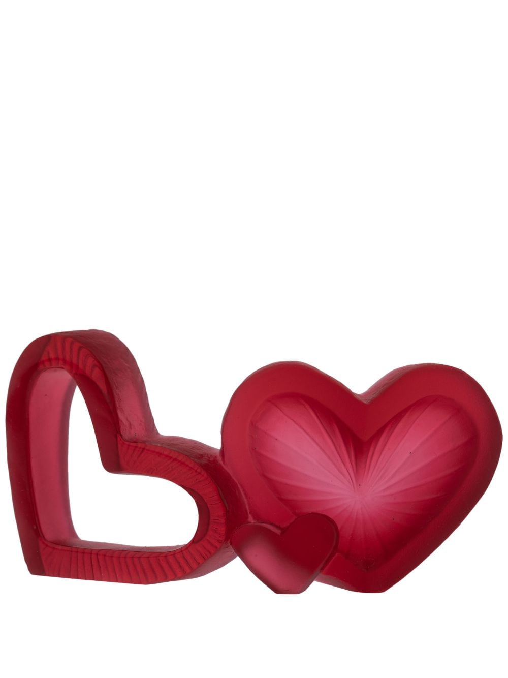 Daum Valentine Skulptur in Herzform aus Kristall - Rot von Daum