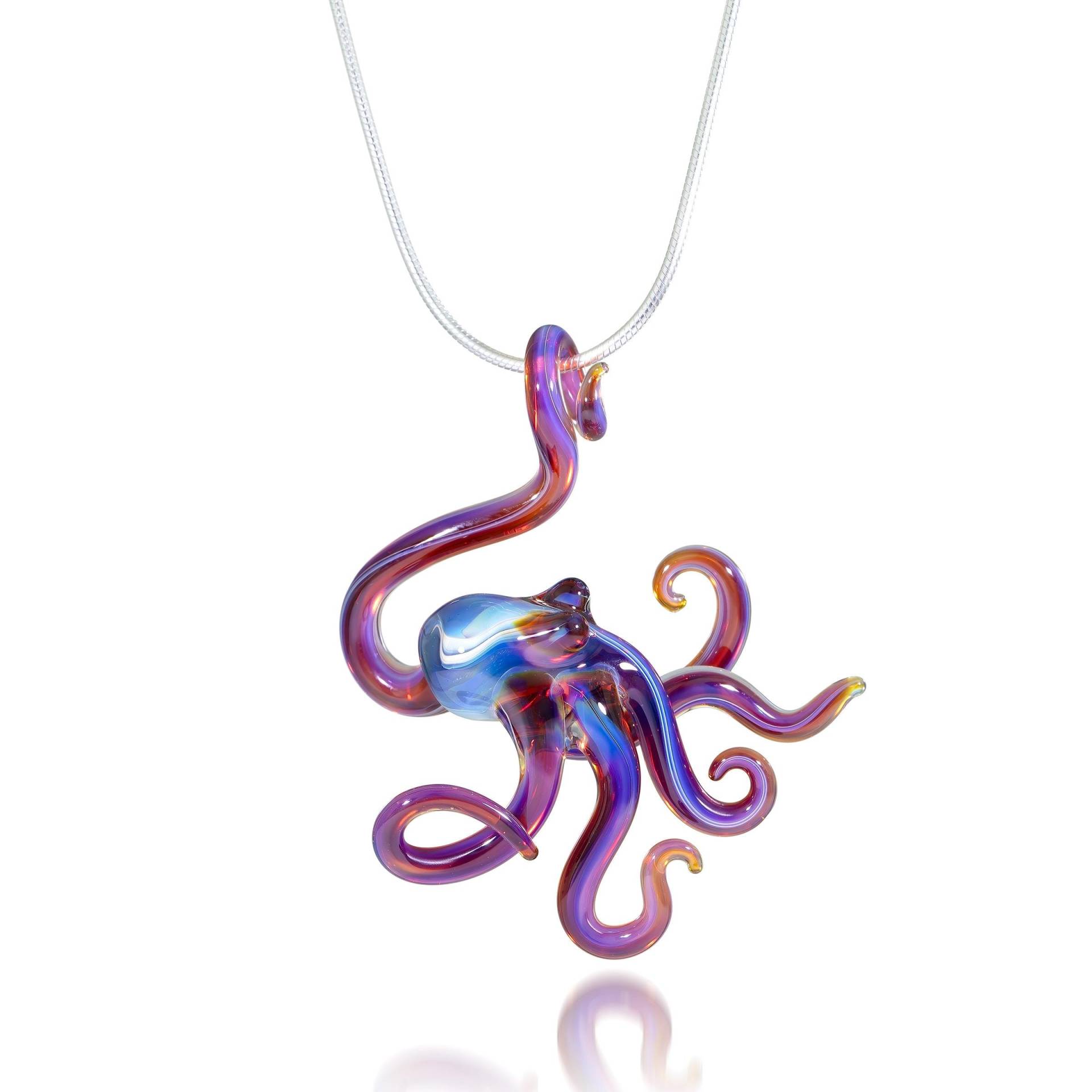 Glas Oktopus Halskette Glas Oktopus Halskette von DauphinFineArtGlass