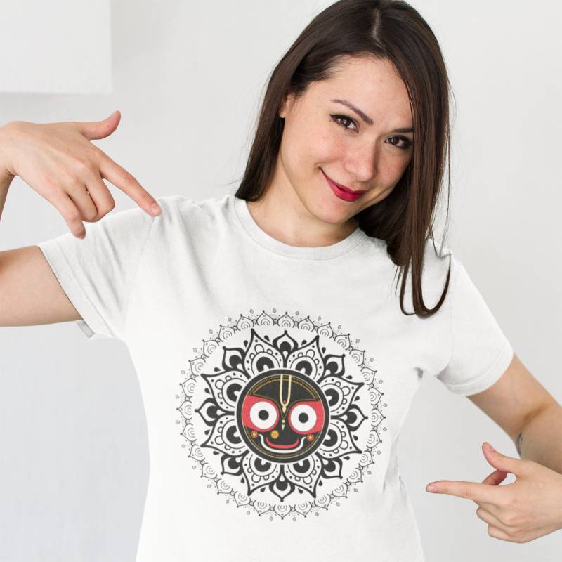 Jaganath Shirt Hare Krishna Hare Jaganatha T-Shirt Yoga Meditation Spirituelle Budhist Herren Unisex Ausgestattet Kurzarm T-Shirt von DavatkaFashion