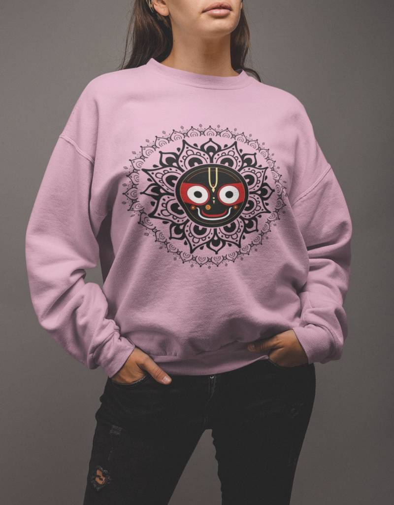 Jagannatha Sweatshirt Jagannath Iskcon Hare Krishna Heilige Geometrie Shirt Yoga Meditation Spirituelle Achtsamkeit Geschenk Unisex Pullover von DavatkaFashion