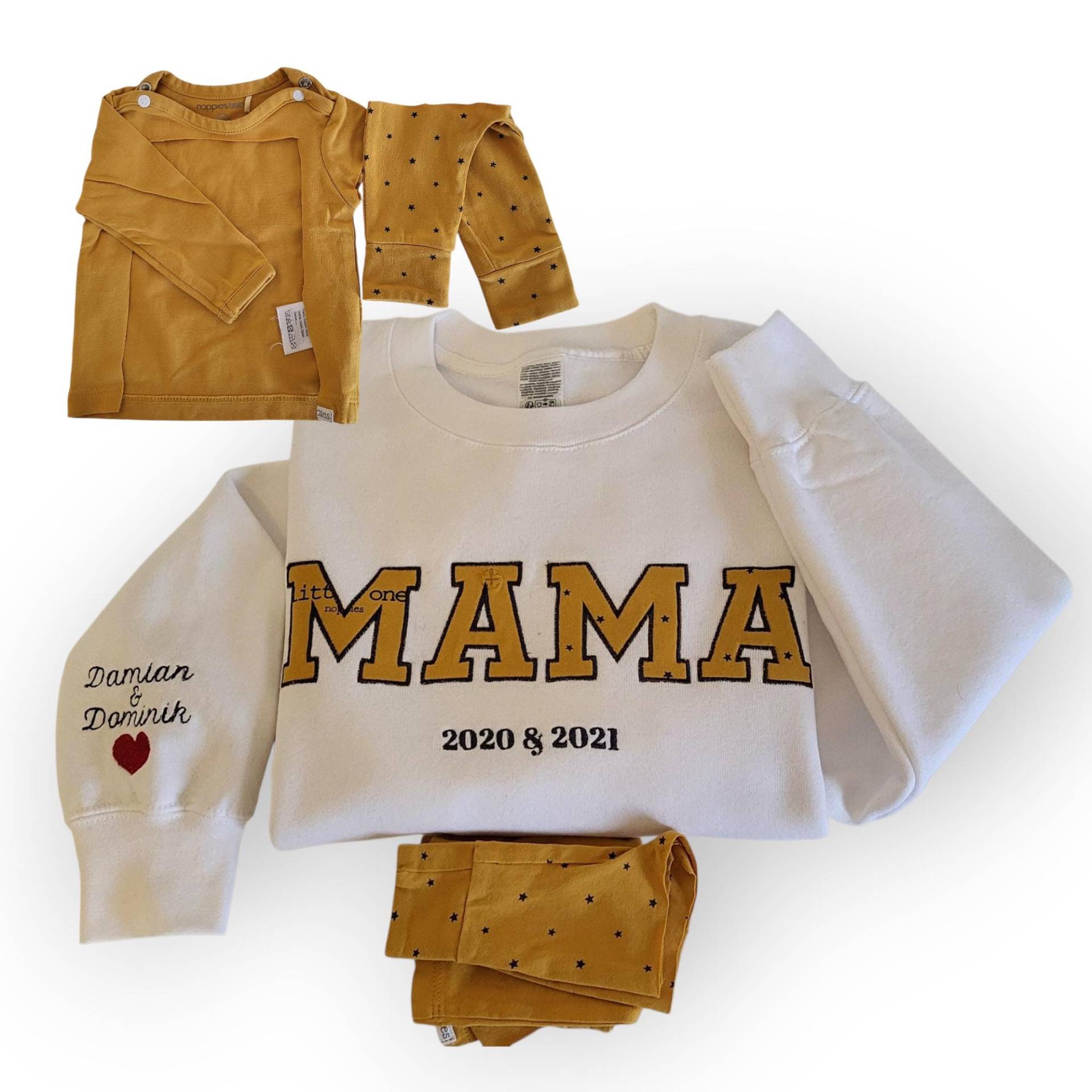 Pullover Aus Baby Kleidung/Personalisierte Geschenk Für Mama/Andenken Mit Stickerei/Bestickter von DaviDesignKreationen