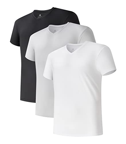 DAVID ARCHY Herren Unterhemden Business aus Micro Modal mit V-Ausschnitt Herren T-Shirt, 3er Pack von DAVID ARCHY