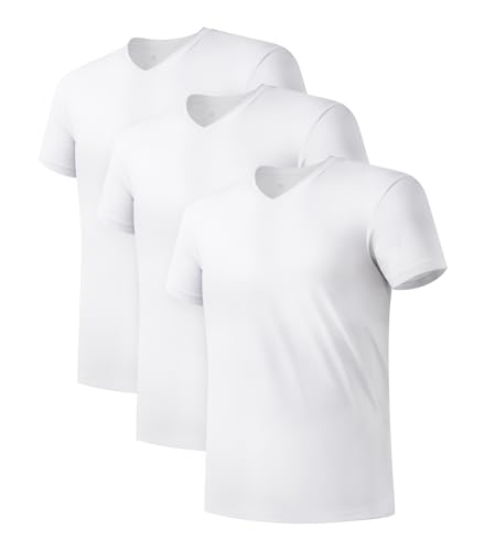 DAVID ARCHY Herren Unterhemden Business aus Micro Modal mit V-Ausschnitt Herren T-Shirt, 3er Pack von DAVID ARCHY