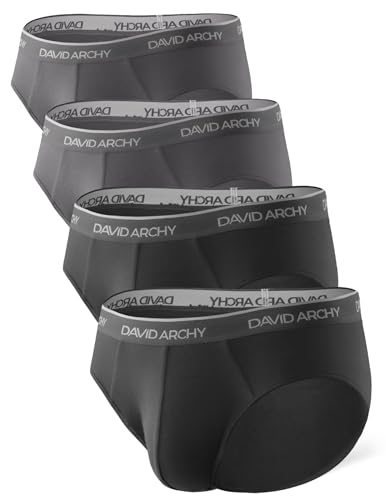 DAVID ARCHY 4er Pack Herren Slip Männer Slips Stretcken Unterwäsche Weich Ohne Etikett,aus Bambus von DAVID ARCHY
