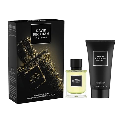 David Beckham, Geschenkbox Instinct, Eau de Parfum 50 ml und Duschgel 150 ml, Duft von Fougére Zitrusat für Ihn von David Beckham