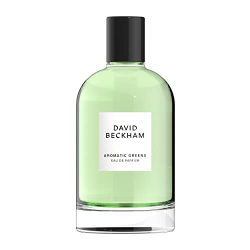 David Beckham Aromatic Greens, Eau de Parfum for him, holzig-grüner Herrenduft, Glasflakon, 100 ml von David Beckham