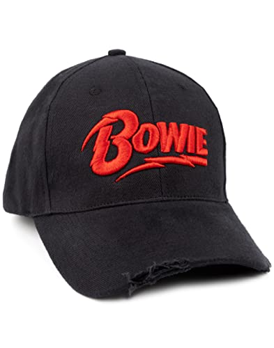 Bowie Cap Unisex Erwachsene rot Logo Roh Peak Black Hut One Größe One Size von David Bowie