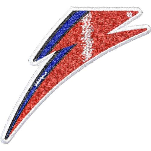 David Bowie Gewebter Flash-Aufnäher, Rot/Blau/Weiß, Einheitsgröße von David Bowie