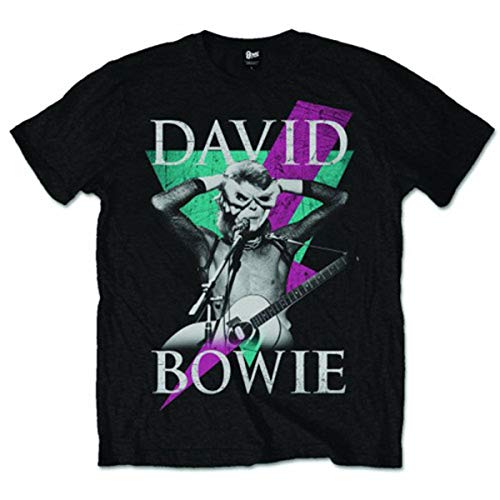 David Bowie Herren T-Shirt Thunder, Schwarz (Black), L von David Bowie