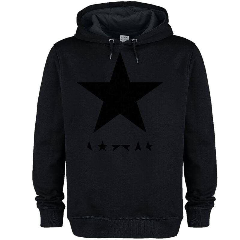 David Bowie Kapuzenpullover - Amplified Collection - Black Star - XS bis 3XL - für Männer - Größe XS - schwarz  - Lizenziertes Merchandise! von David Bowie