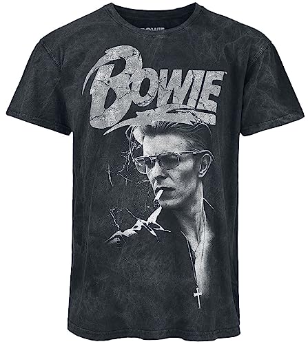 David Bowie Lightning Männer T-Shirt schwarz XXL 100% Baumwolle Band-Merch, Bands von David Bowie