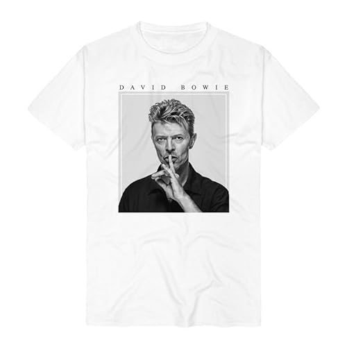 David Bowie Photo Männer T-Shirt weiß XXL 100% Baumwolle Band-Merch, Bands von David Bowie