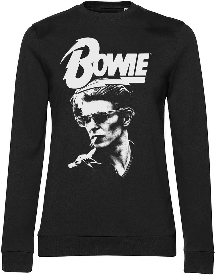 David Bowie Rundhalspullover Smoking Portrait Girly Sweatshirt von David Bowie