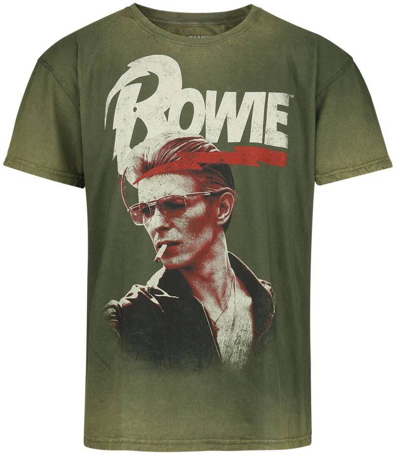 David Bowie Smoking T-Shirt grün in S von David Bowie